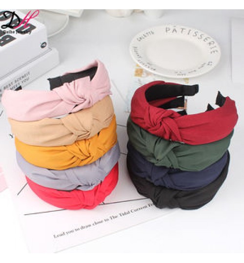 Korean Style Knotted Wide-brimmed Headband Makeup Headband Hair Accessories For Girl