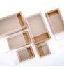 Transparent Kraft Paper Drawer Box PVC Frosted Sleeve Gift Boxes Custom Printing Tea Perfume Soap Packaging Bridesmaid Gift Box