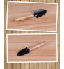 3 Piece Set Mini Garden Tool Spatula Rake Seedling Machine for Outdoor Potted Flowers Iron Wood Black