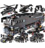 WOMA TOYS Amazon Hottest sale bricks SWAT Mobile combat bus police car army model building block for kids large set Zabawka