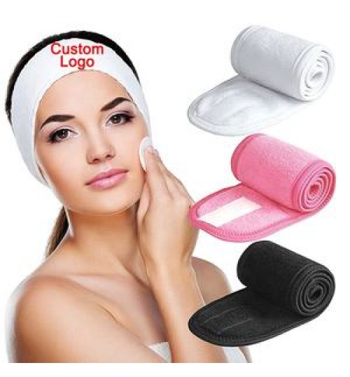 Wholesale custom embroidery logo soft girls hair accessories yoga makeup Spa Headbands for Women