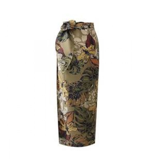 Wholesale 2021 spring and summer fashion retro flower lace high waist bag hip skirt elegant temperament holiday long skirt